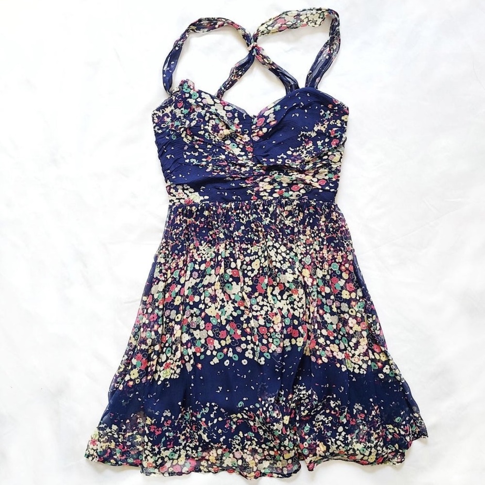Ella Moss Blue Floral Sundress Sz S